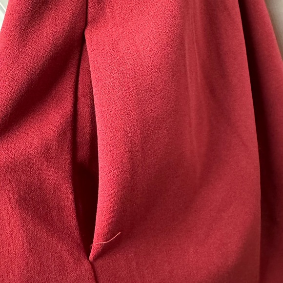 Wine-Coloured Lace Capped Sleeve Mini Dress - Picture 6 of 8